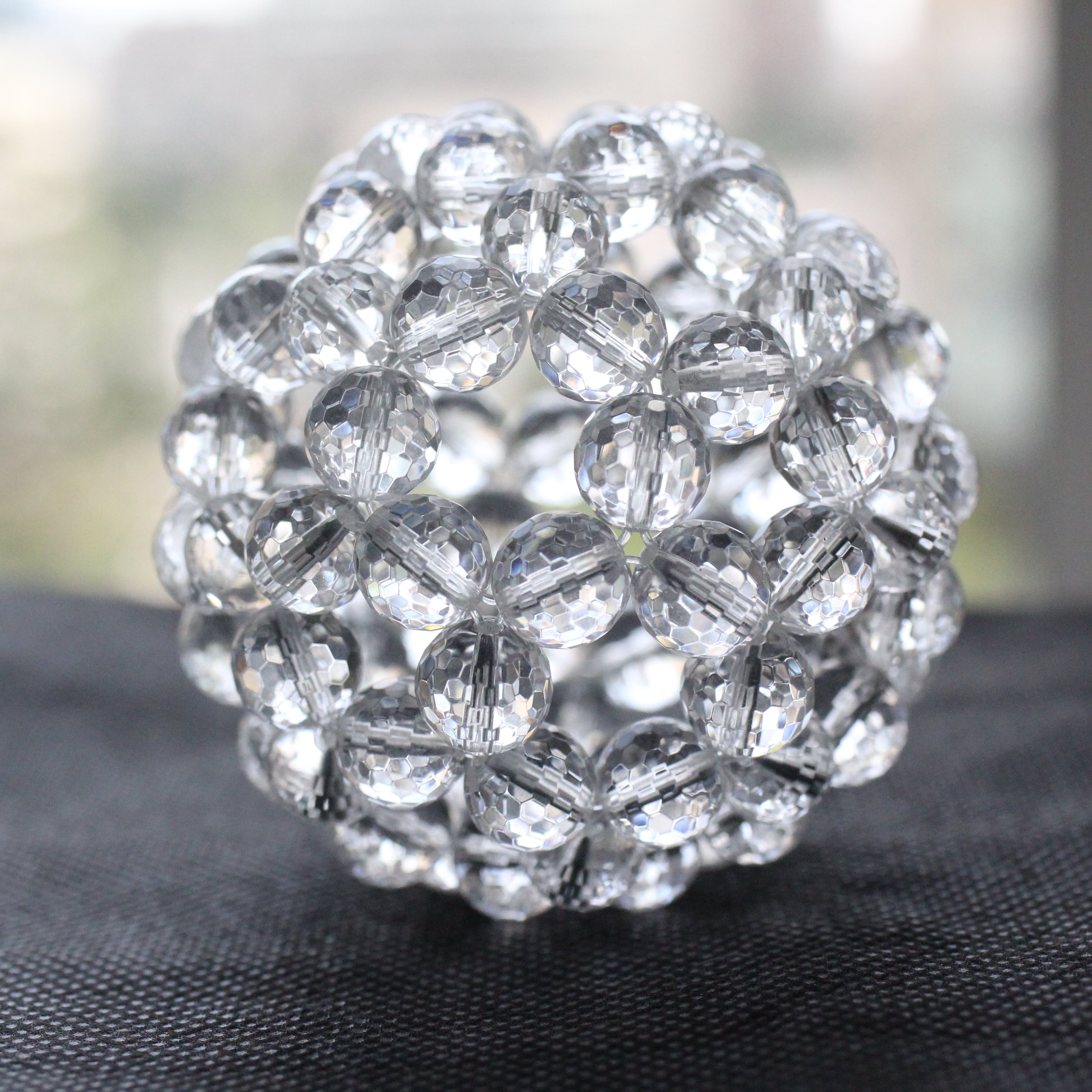 水晶ビーズ多面体【バッキーボール】直径6.5㎝ | earth venus