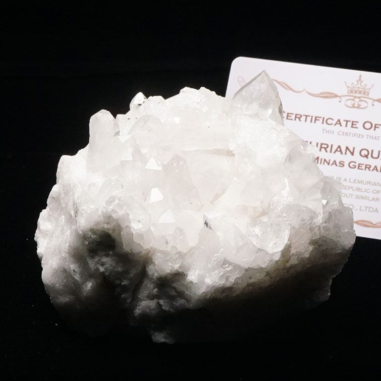 水晶 クラスター ブラジル ミナスジェライス州 コリント産 レムリアンシード 証明書付属 一点物 282-525