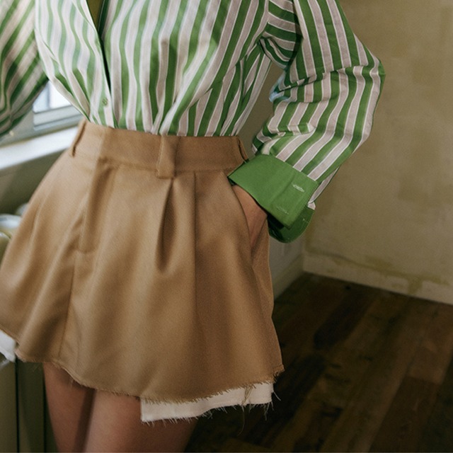 Aラインショート丈パンツ　21687