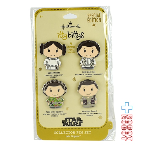 ホールマーク スター・ウォーズ レイア itty bittys コレクター ピンズ 4個セット 限定