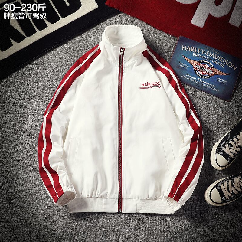 刺繍ジャケット スプリングオータムルーズカジュアルカラー 大きめサイズ 春物 秋物 ヒップホッププラスサイズ65837567560