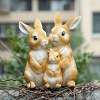 うさぎ 置物 うさぎ親子 かわいいうさぎ 置物 庭装飾 玄関装飾 庭園装飾 ガーデニング オブジェ