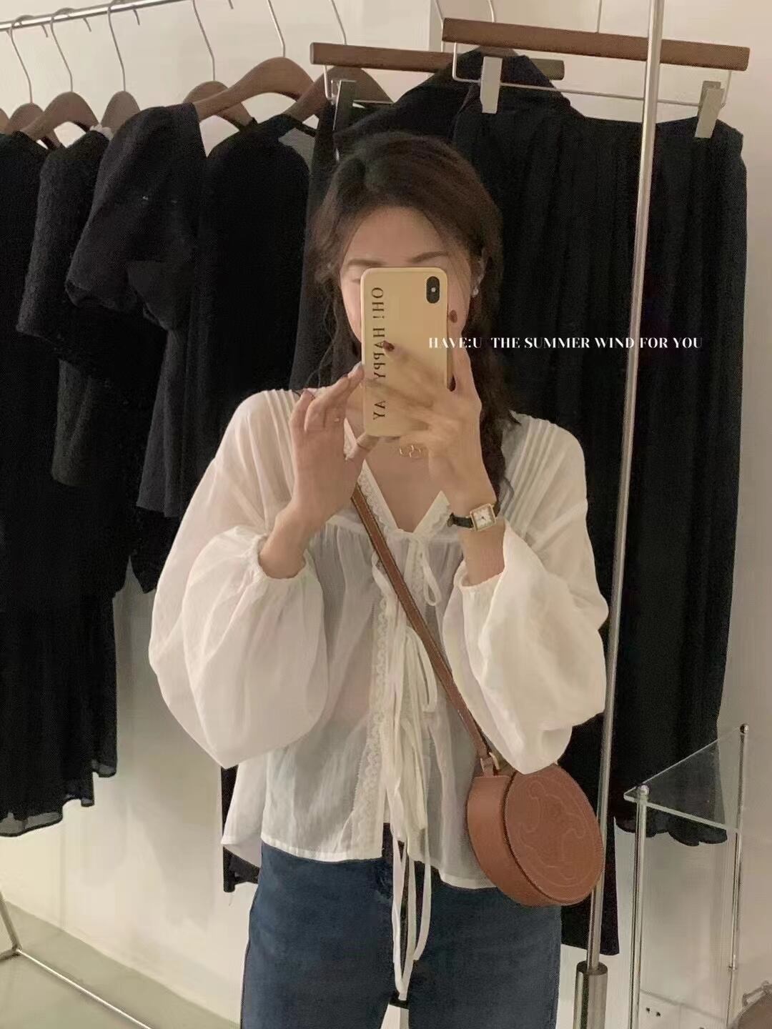 リボン付きブラウス　AJ22085-118