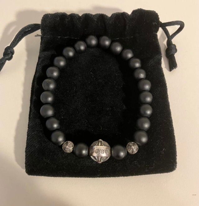 CHROME HEARTS クロムハーツ BEAD 8mm ビーズ ブレスレット マットオニキス