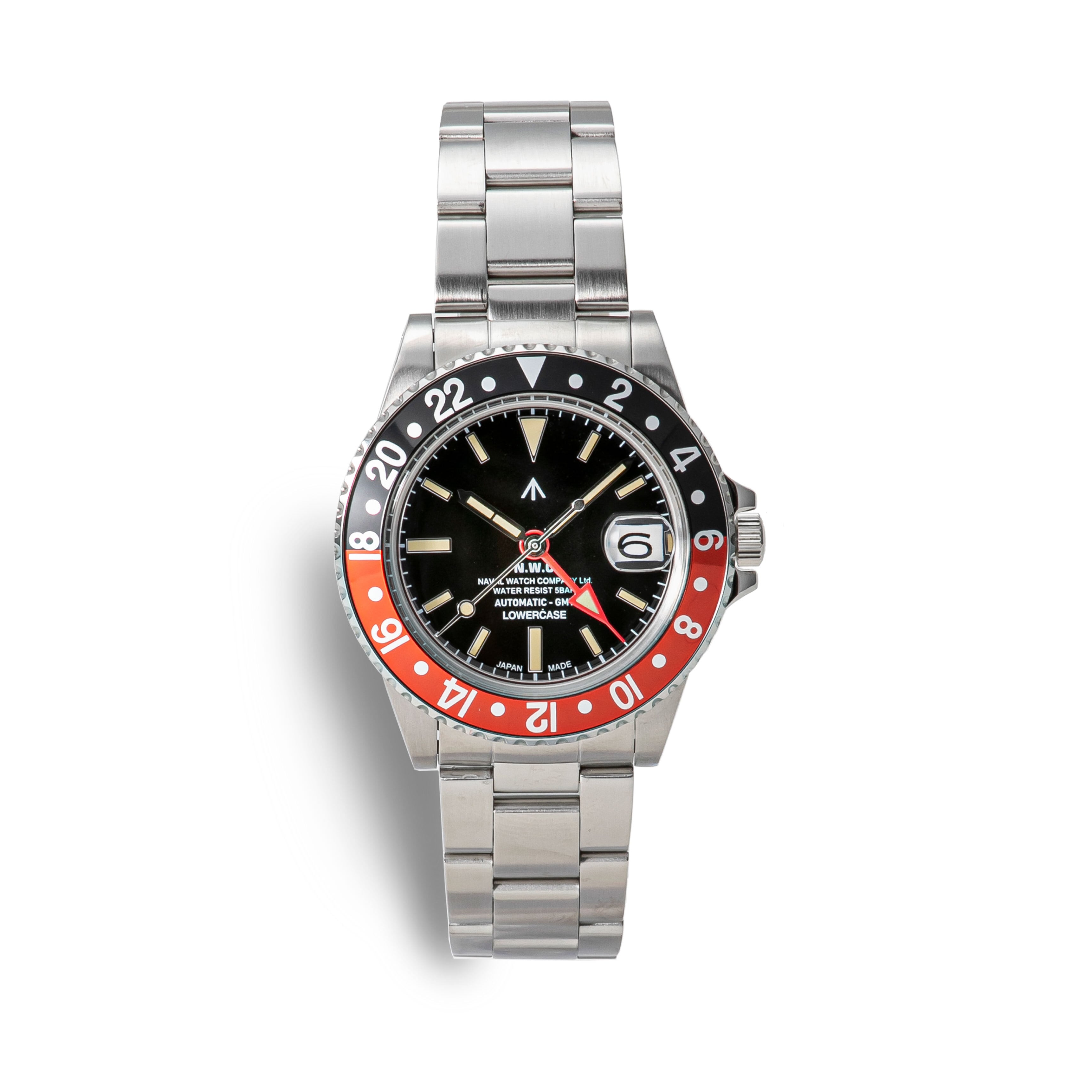 Naval Watch Produced By LOWERCASE FRXD004 GMT Mechanical S/S 3 ...