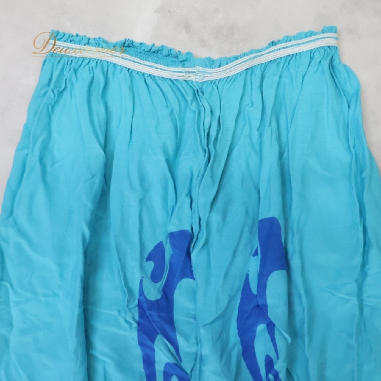 フラダンス 衣装 ワンピース ドレス ハレクアイレア ブルー系 Halekuai Lea 日本製 チューブトップ ワントーン ティアレ柄 かわいい 華やか 鮮やか 明るい 水色 青 ハワイアン アロハ ハワイアンプリント フラ ダンス レッスン 練習 軽やか