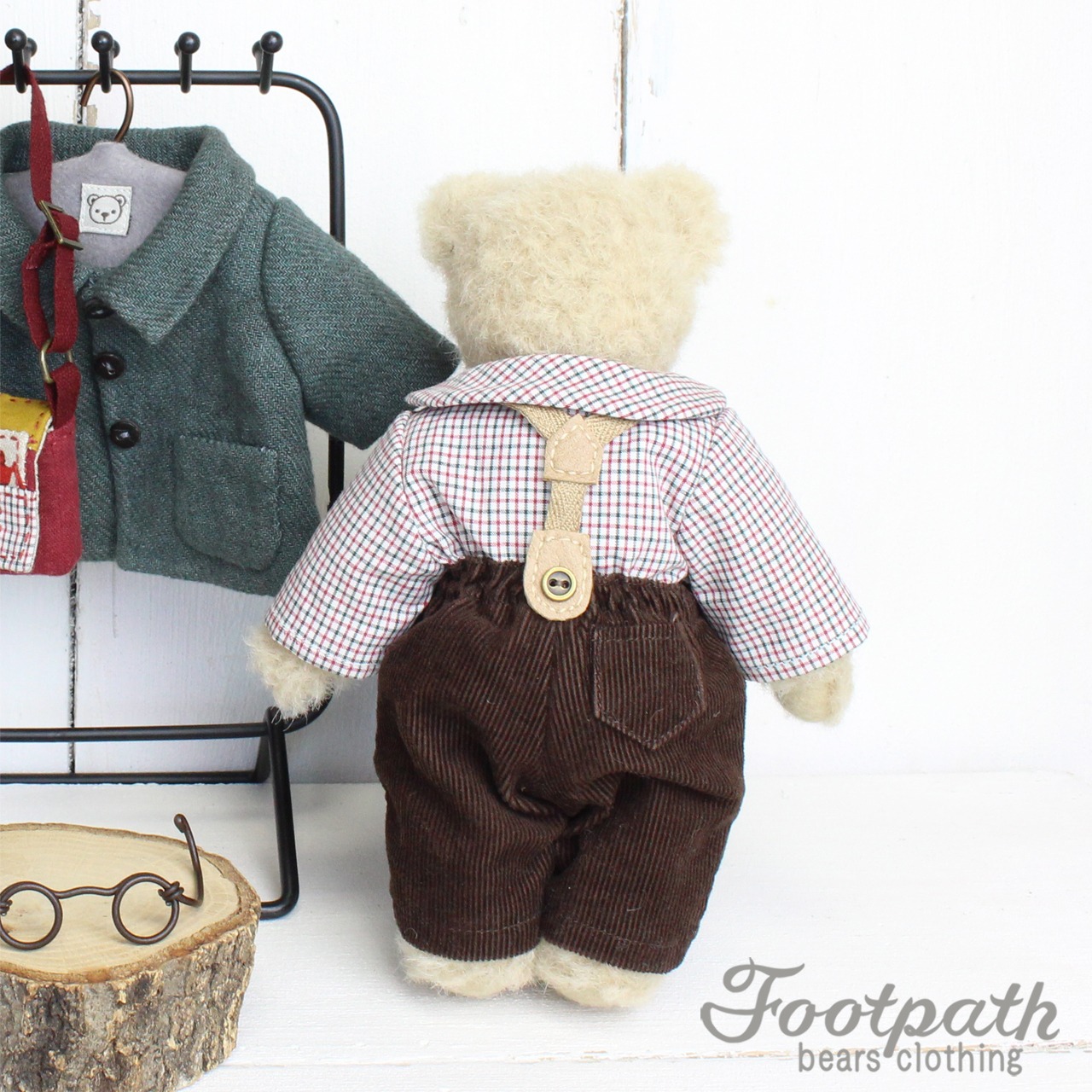 Vsb-7015 Red check shirt brown pants set