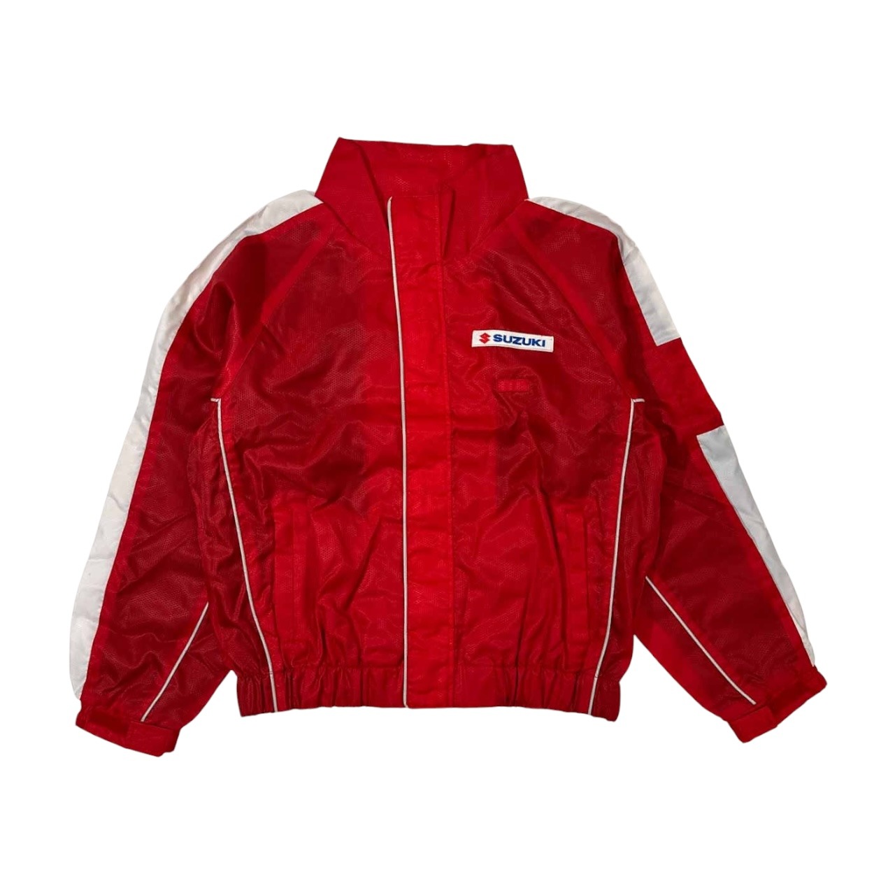 希少 SUZUKI スズキ INJECTION! ロゴ入り ナイロンジャケット サイズ M /レッド