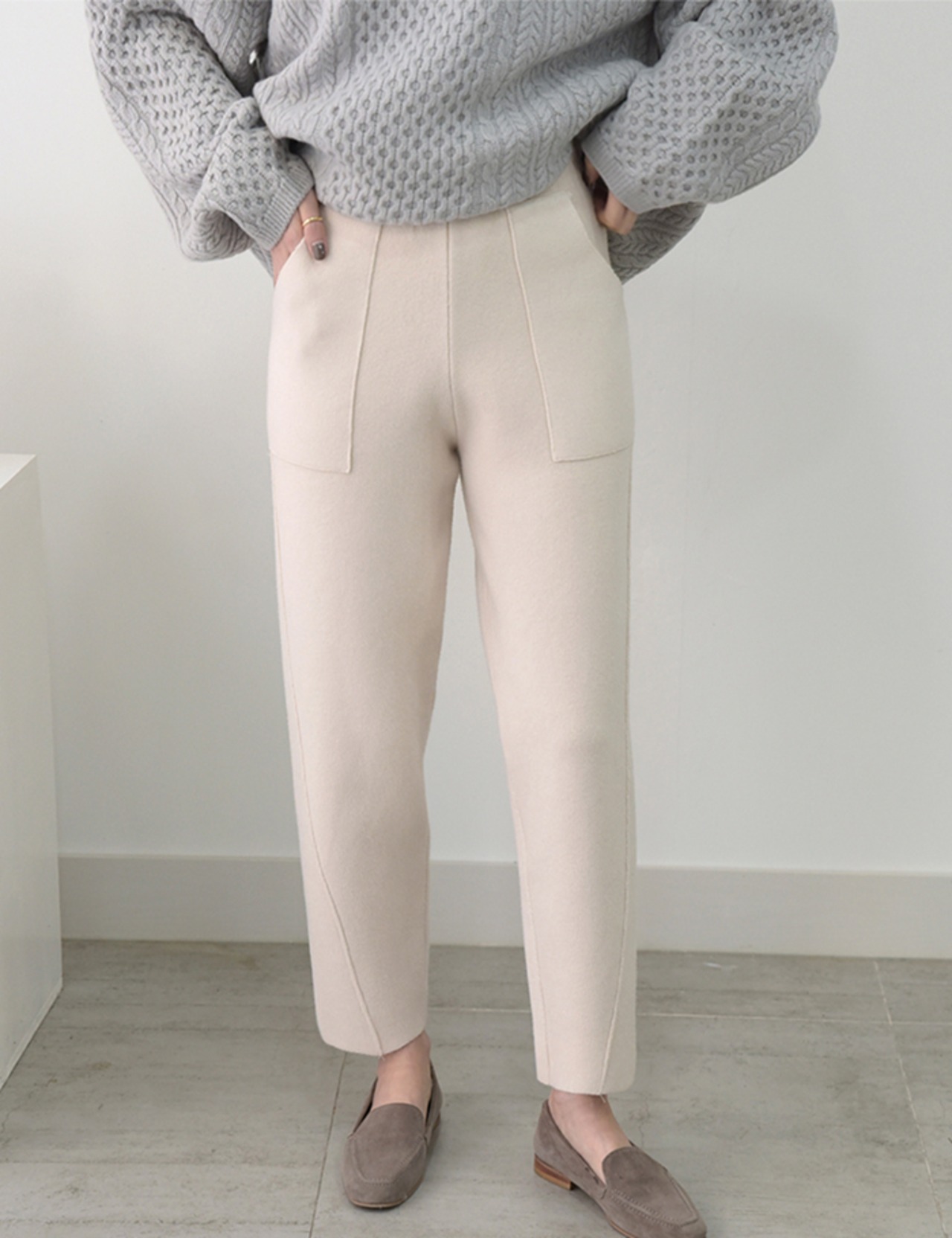 【5年連続Best Item！再販】Simple Knit Jogger Pants_4colors