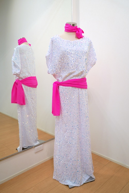 【即日発送】スパンコール　バラディドレス　４点セット　25-1064