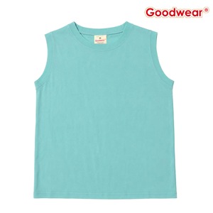 GOOD WEAR グッドウェア ノースリーブ Mサイズ レディース 春 夏 春夏 スリーブレストップ USA製 コットン100％ ヘビーウェイト 130034 ペッパーミント