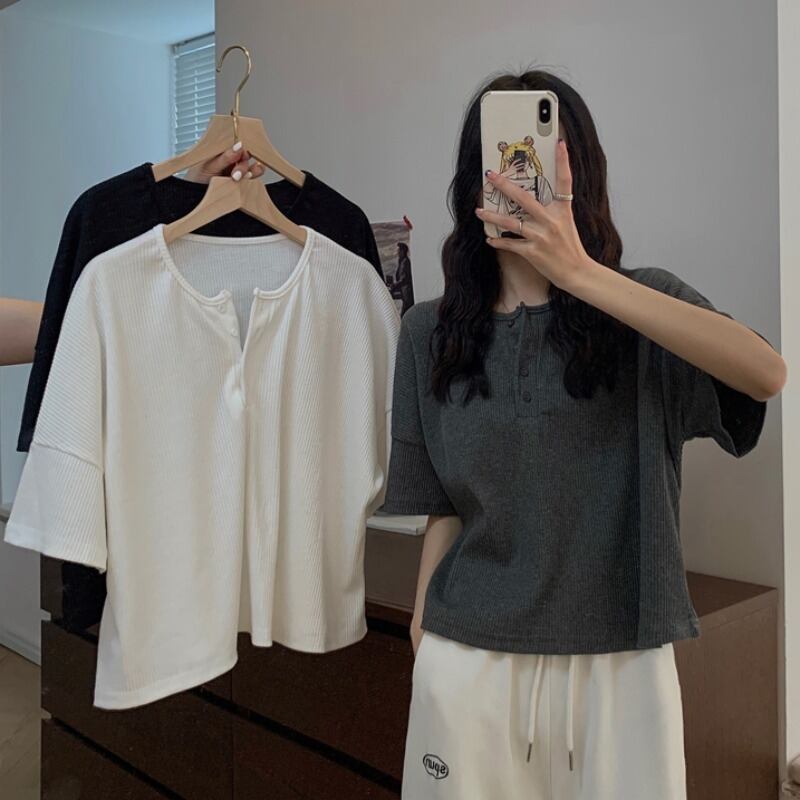 ニットトップス シャツ サマールーズショーツ スタンダードTシャツ レトロ 夏物 ブルマー YY-ファッション83334395009