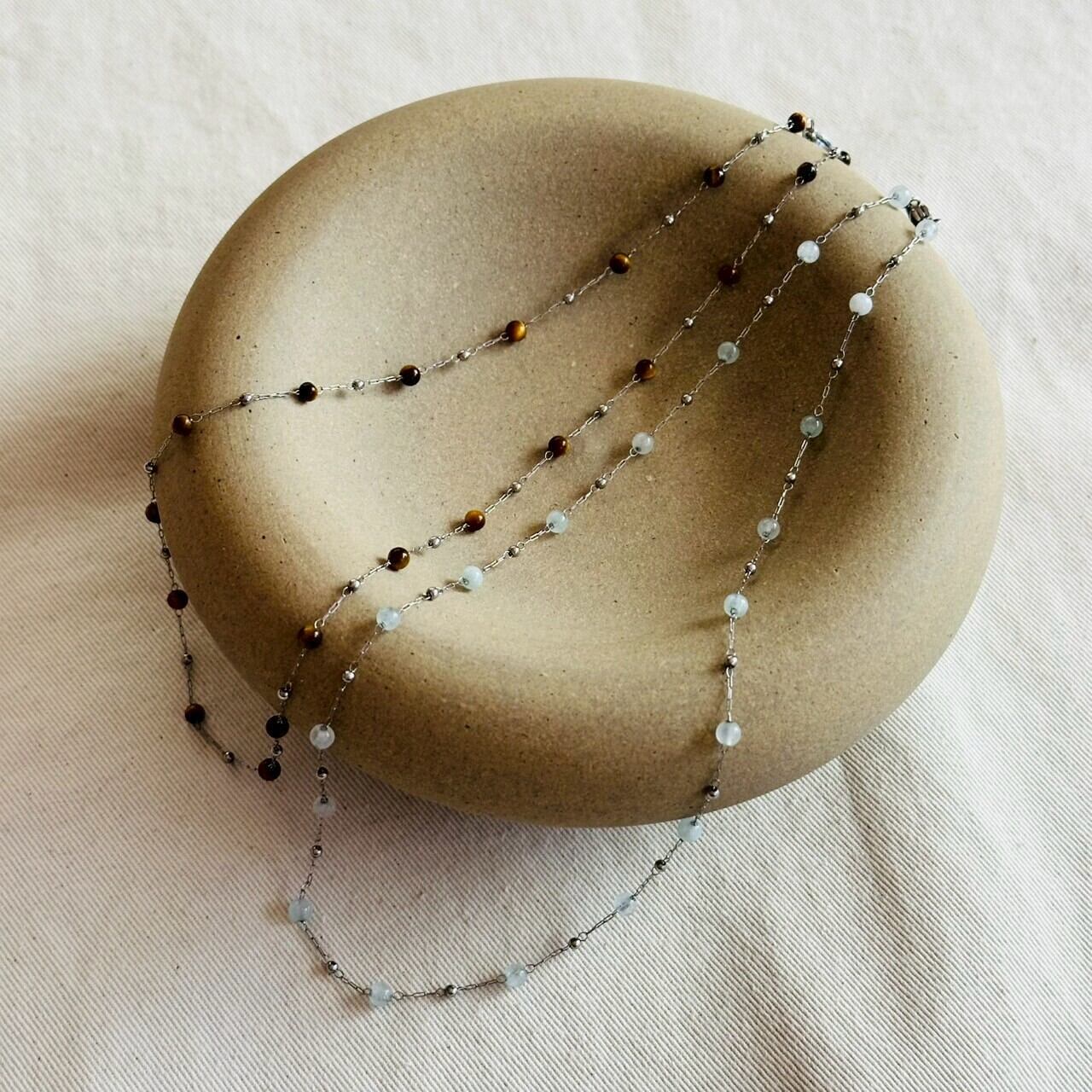 【SELECT】サージカルステンレス 天然石 ネックレス