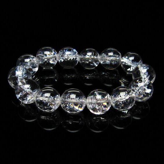 水晶 ブレスレット 虹入り ブレス アイリスクォーツ 16mm おまかせ便 111-17197