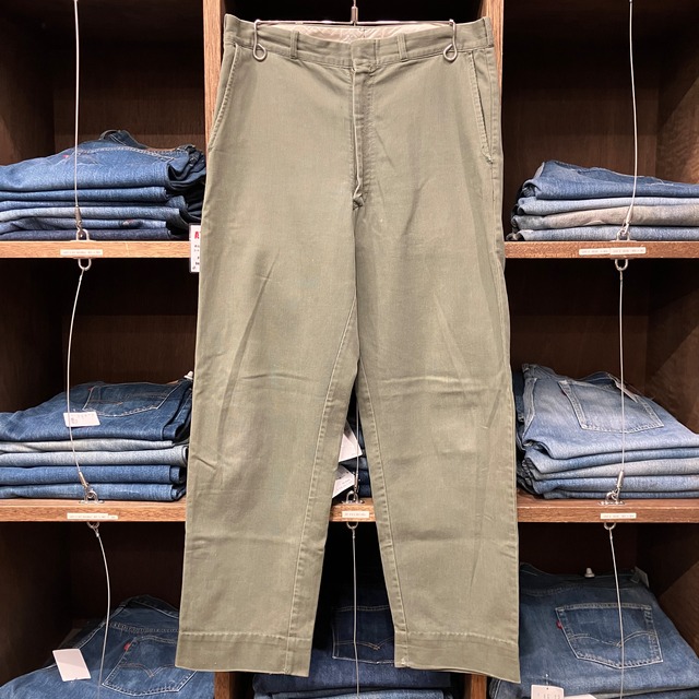1960s VINTAGE COTTON PIQUE PANT