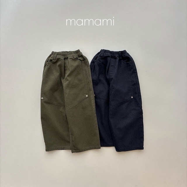【取寄】mamami|edge curve wide pants|エッジカーブワイドパンツ|XS-JL|kids&jr|26 autumn
