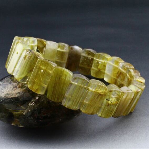 ゴールド タイチンルチルクォーツ バングル  211-3175