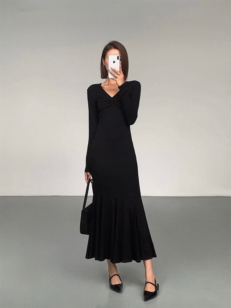 エレガントマーメイドロングドレス