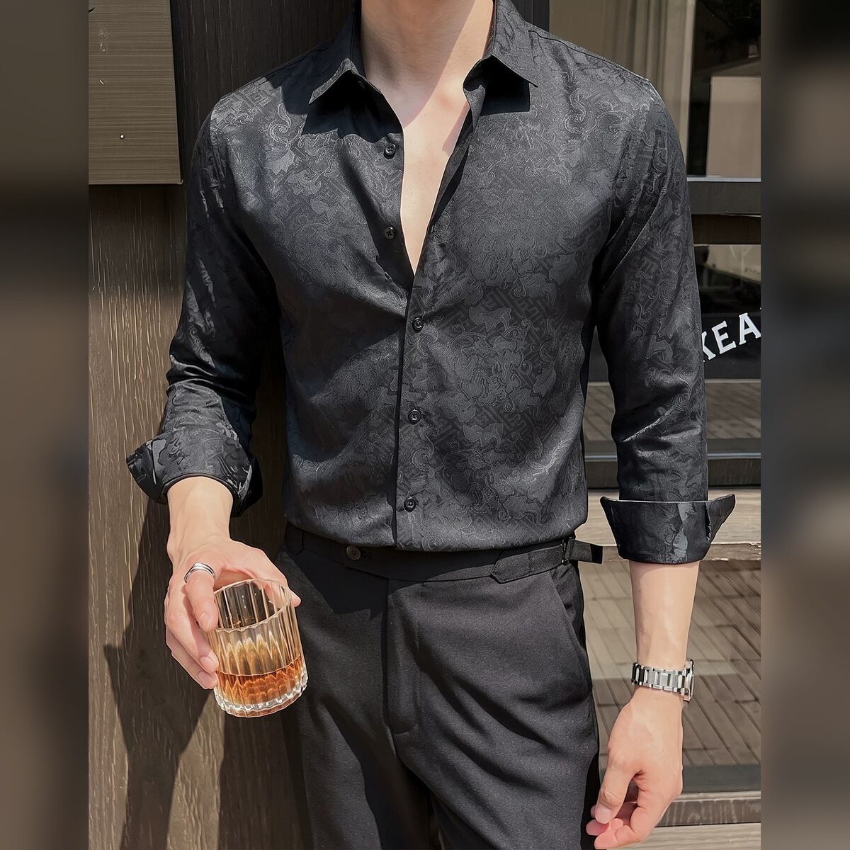 花柄 長袖 シャツ 3color KA1404
