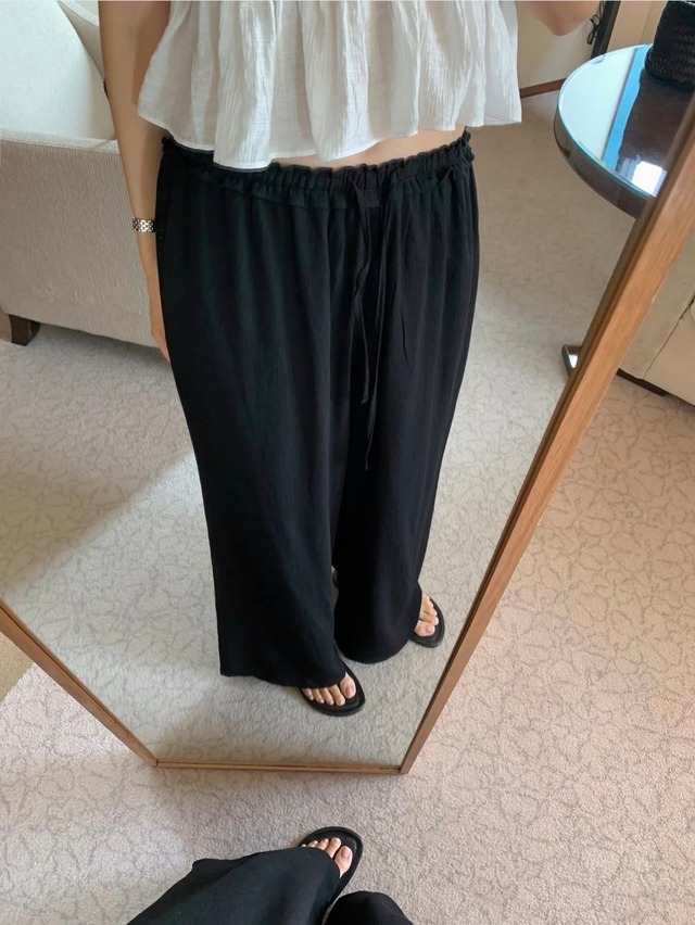 (LITER) koko wrinkle  pants / 2color
