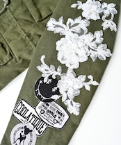COOLA MADE パッチ&ペイントミリタリージャケット (KHAKI×WHITE) CQ-47052