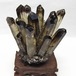 黒水晶 クラスター モリオン 原石 台座付属 一点物 182-8708