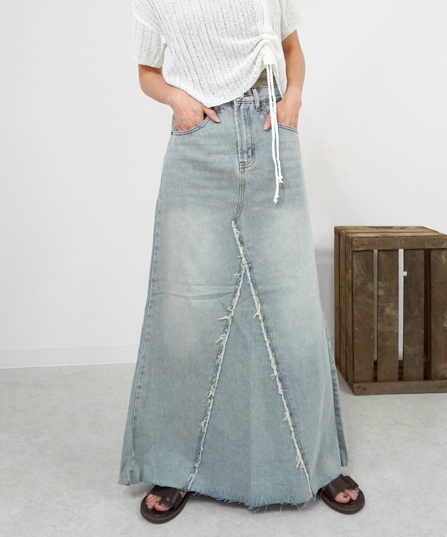 リメイク風ロングマーメイドスカート 5170085 (0326)