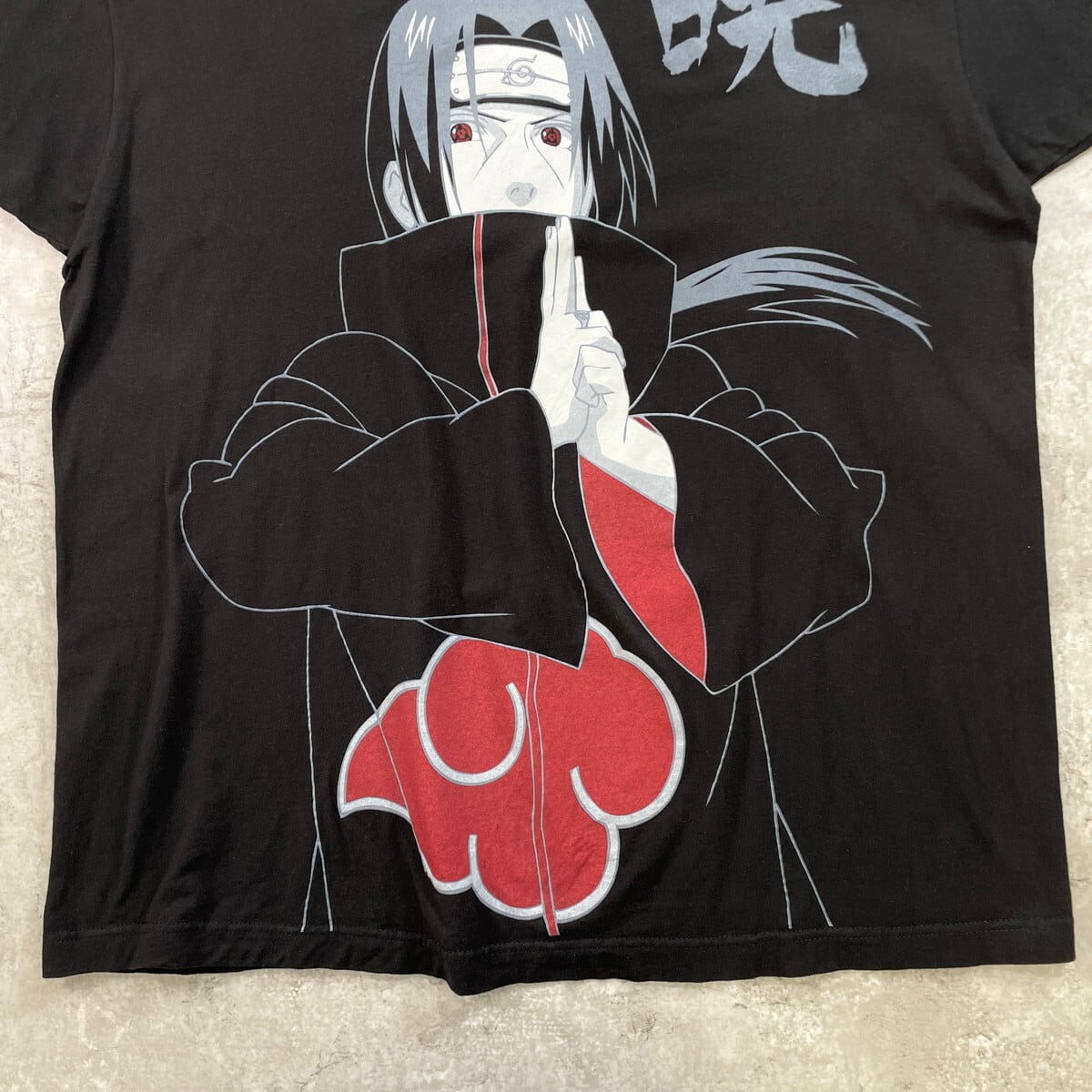NARUTO 疾風伝 うちはイタチ 暁 アニメ キャラクタープリントTシャツ