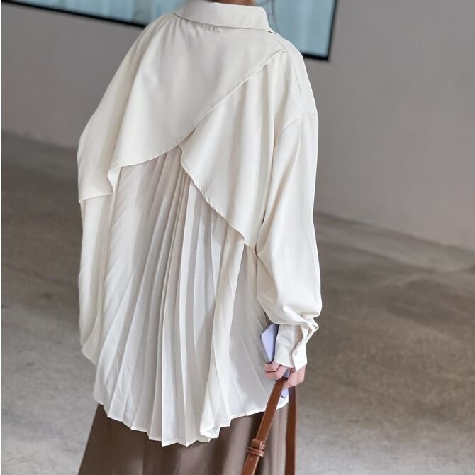 バックプリーツシフォンブラウス 00118