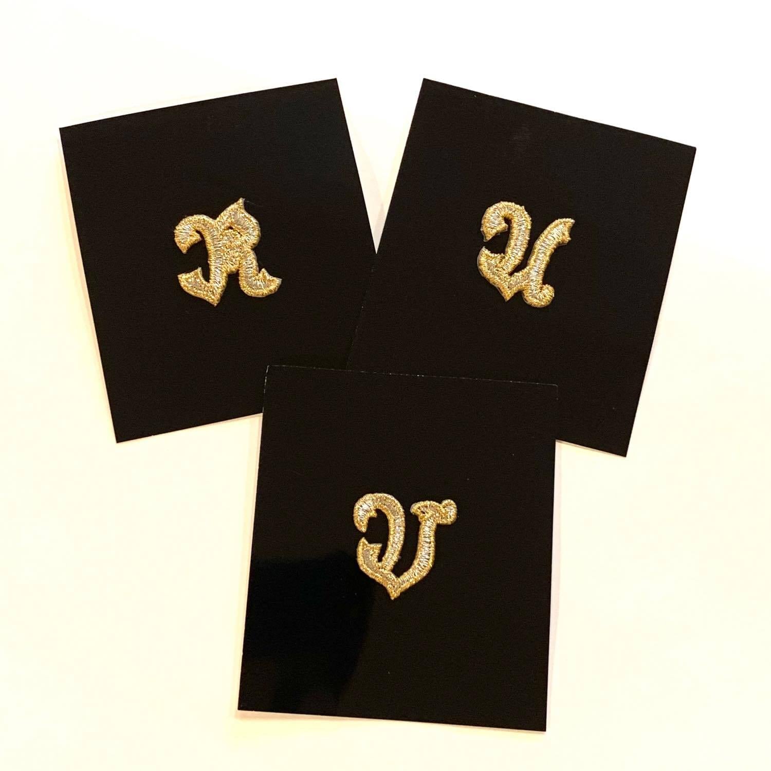 アルファベットワッペン（ゴールド） | Dua-アクセサリーパーツショップ