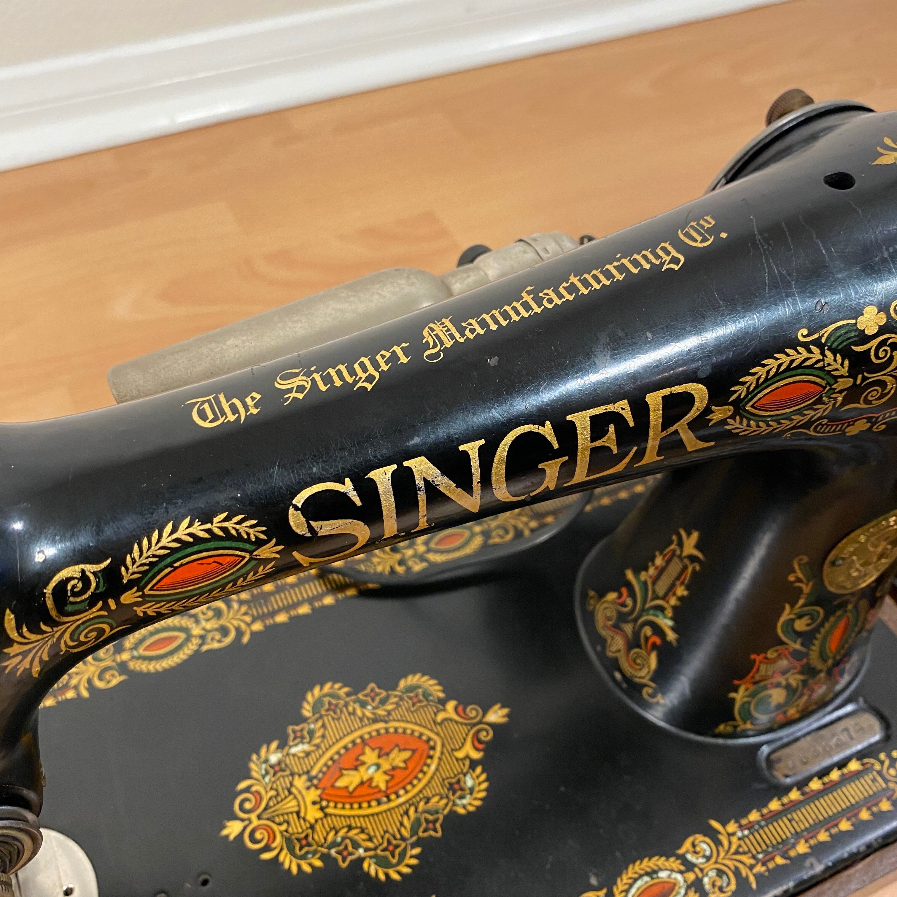 624【1910年代製造】アメリカ ビンテージ Singer シンガー ミシン