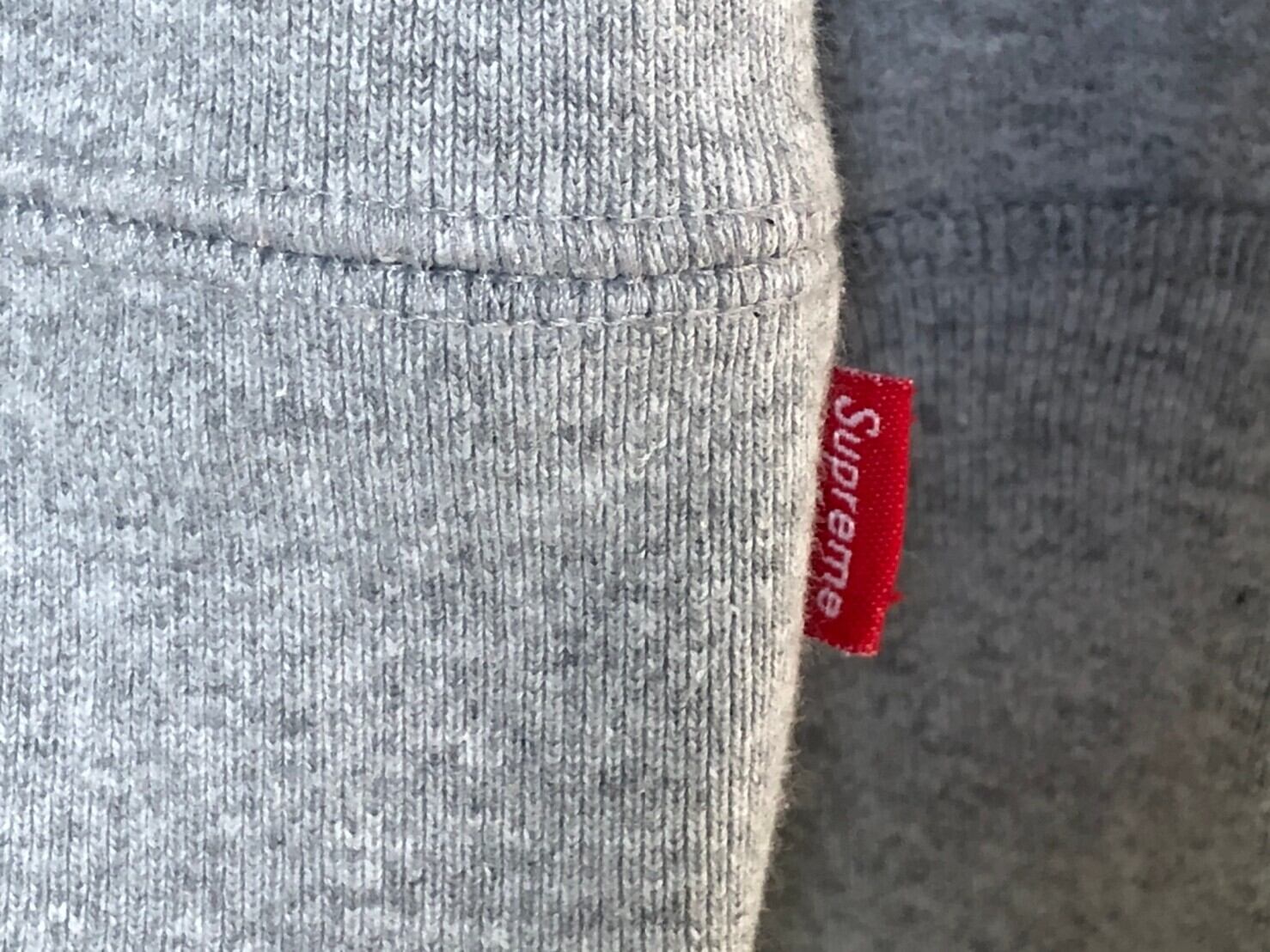 Supreme CHROME CLASSIC LOGO HOODED SWEATSHIRT GREY MEDIUM II0119 