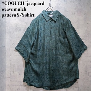 "GOOUCH"jacquard weave mulch pattern S/S shirt