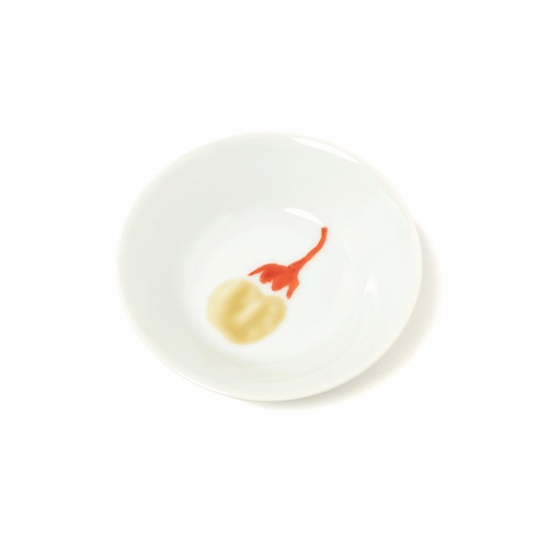 色絵茄子紋3.3寸渕反小皿