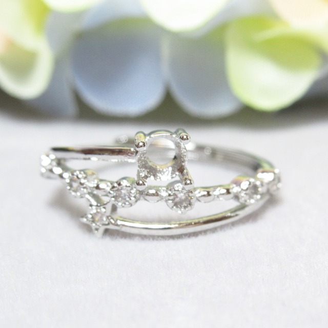 銅 4㎜ ミーティアCZ リング台 SV