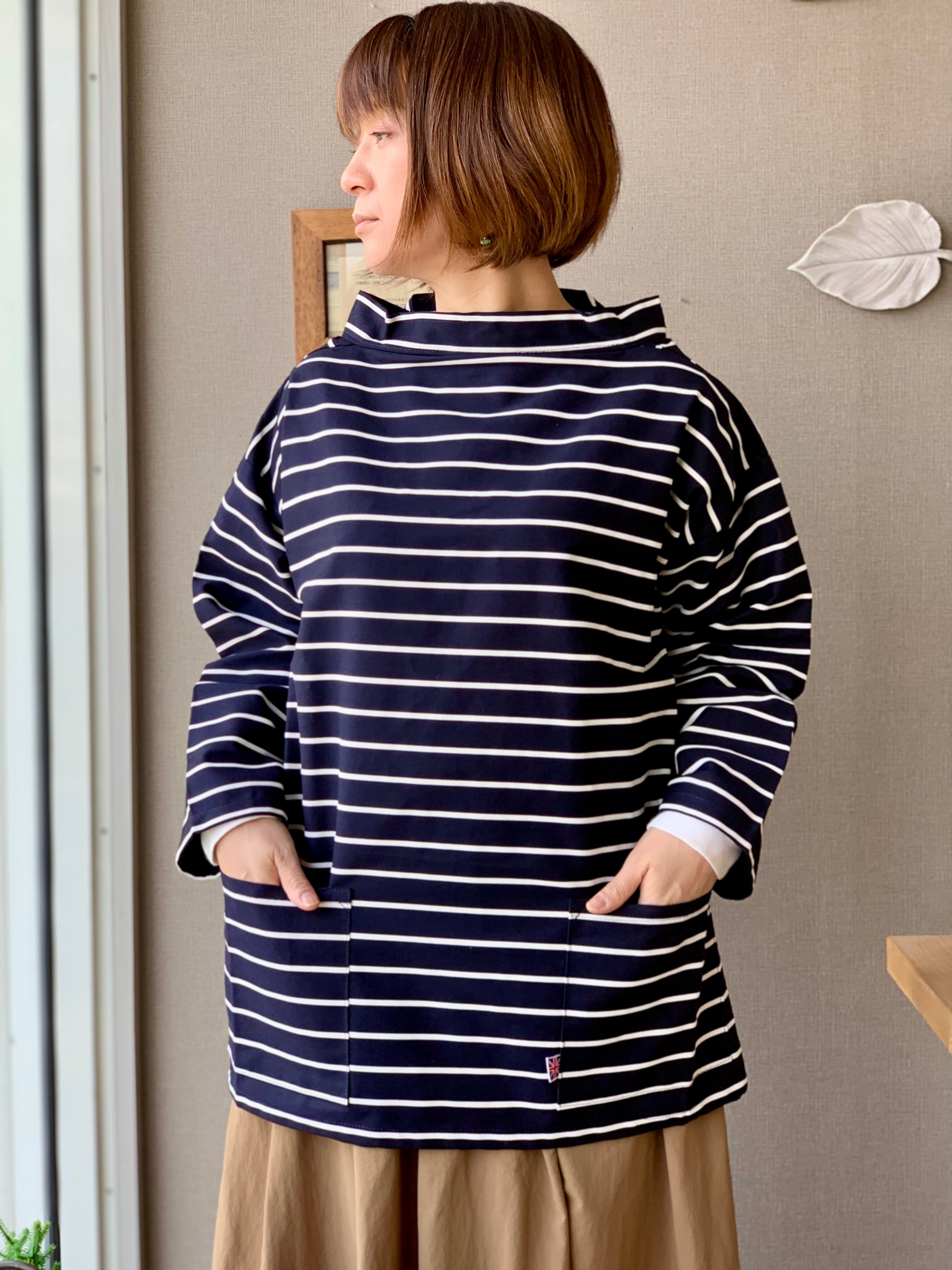 レアカラー 未使用 NEWLYN SMOCKS マルチボーダー スモック UK製 NEWLYN SMOCKS / ニューリンボーダースモック ROUND NECK SMOCKS