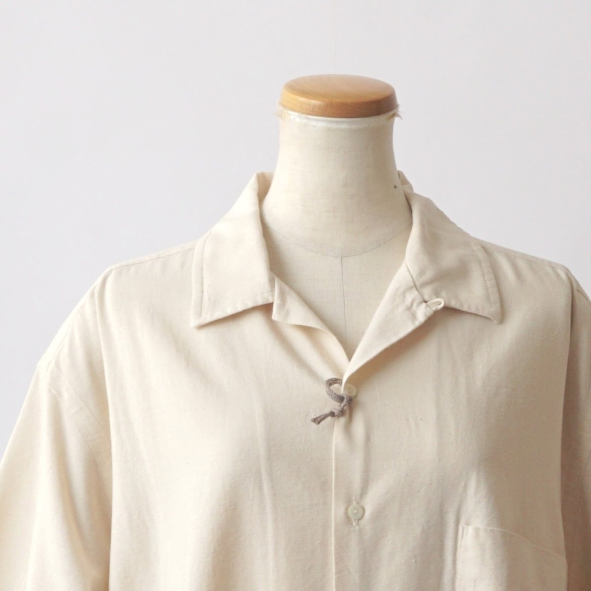 HERILL/ヘリル・Silk cotton nep Opencollar shirts | a flat shop