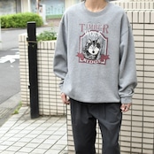 wolf embroidery sweat gray