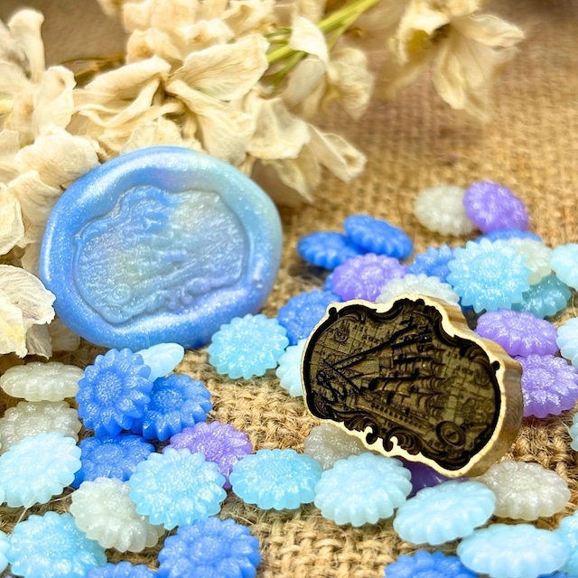 【縦20㎜×横29㎜　レーザー加工】ロングボヤージュ2【スタンプヘッド】#SWH-102