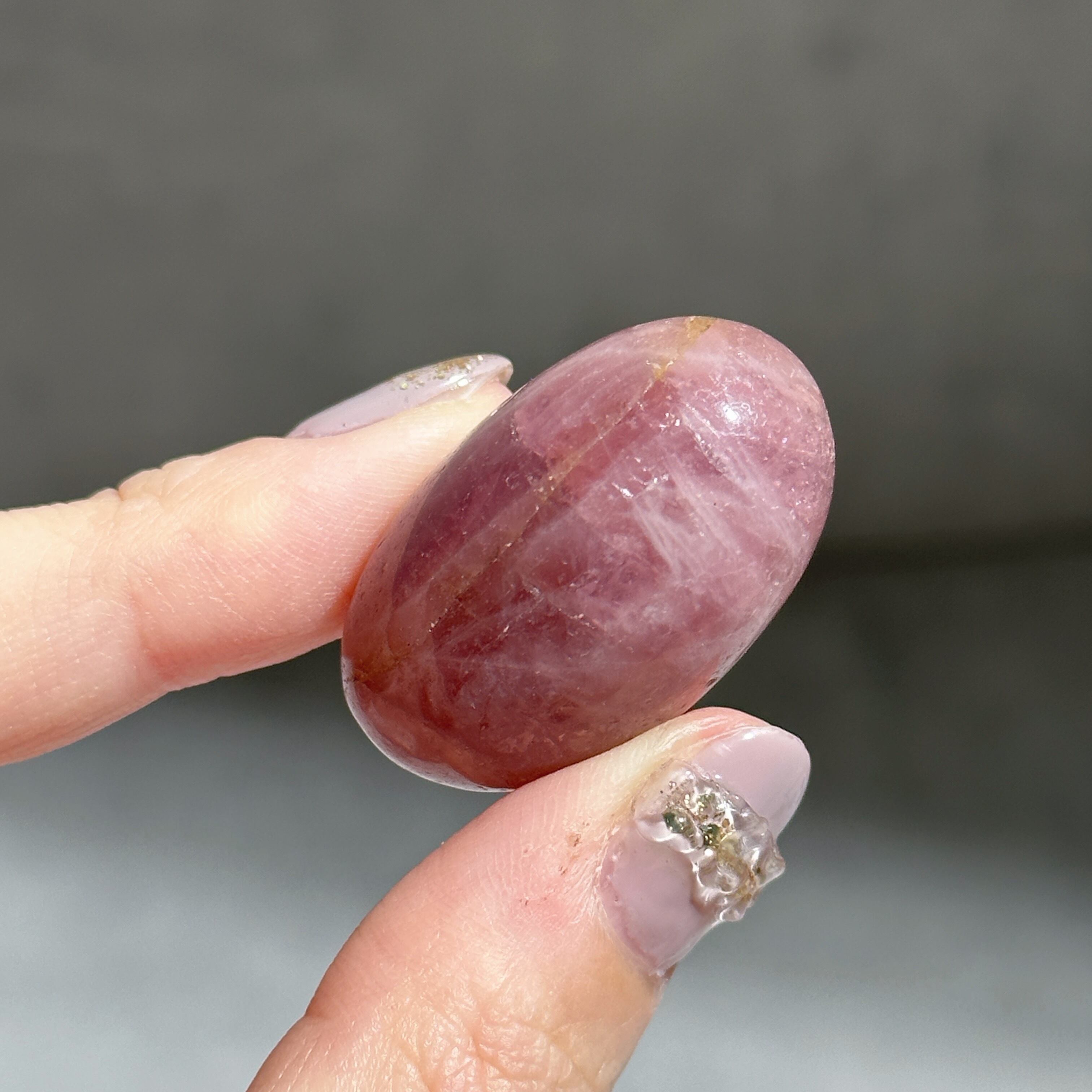 パープルローズクォーツ パームストーン31◇Purple Rose Quartz