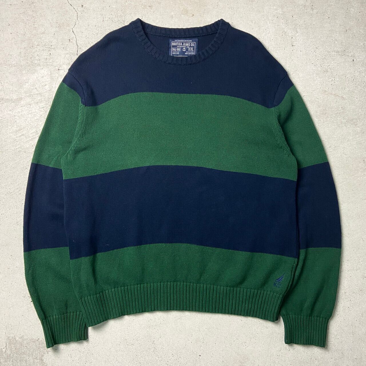 NAUTICA JEANS CO. ノーティカ ボーター コットンニットセーター 