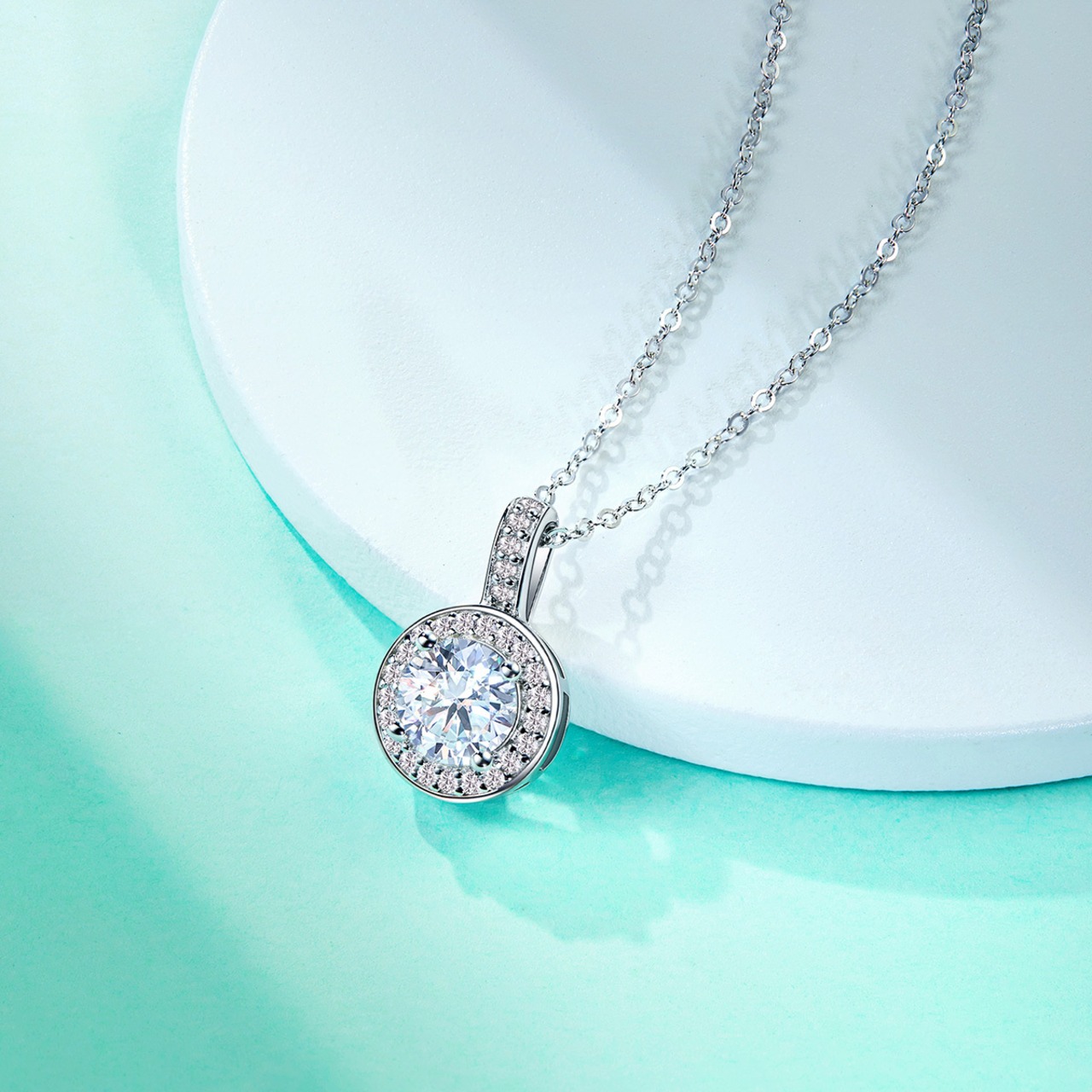 送料無料 AnuJewel 1ct Dカラー モアッサナイト 高級ペンダント 