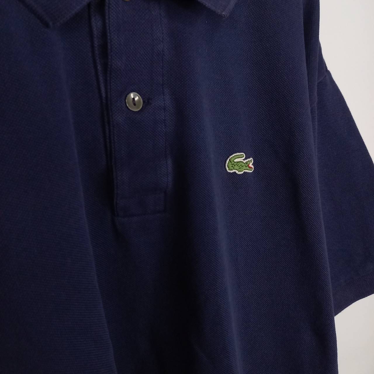 フレンチ ラコステ ポロシャツ 半袖 L1212 刺繍ロゴ シェルボタン