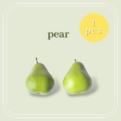 "即納" pear-1[1pcs]：造花 洋梨 洋ナシ フェイク フルーツ  飾り  撮影小物