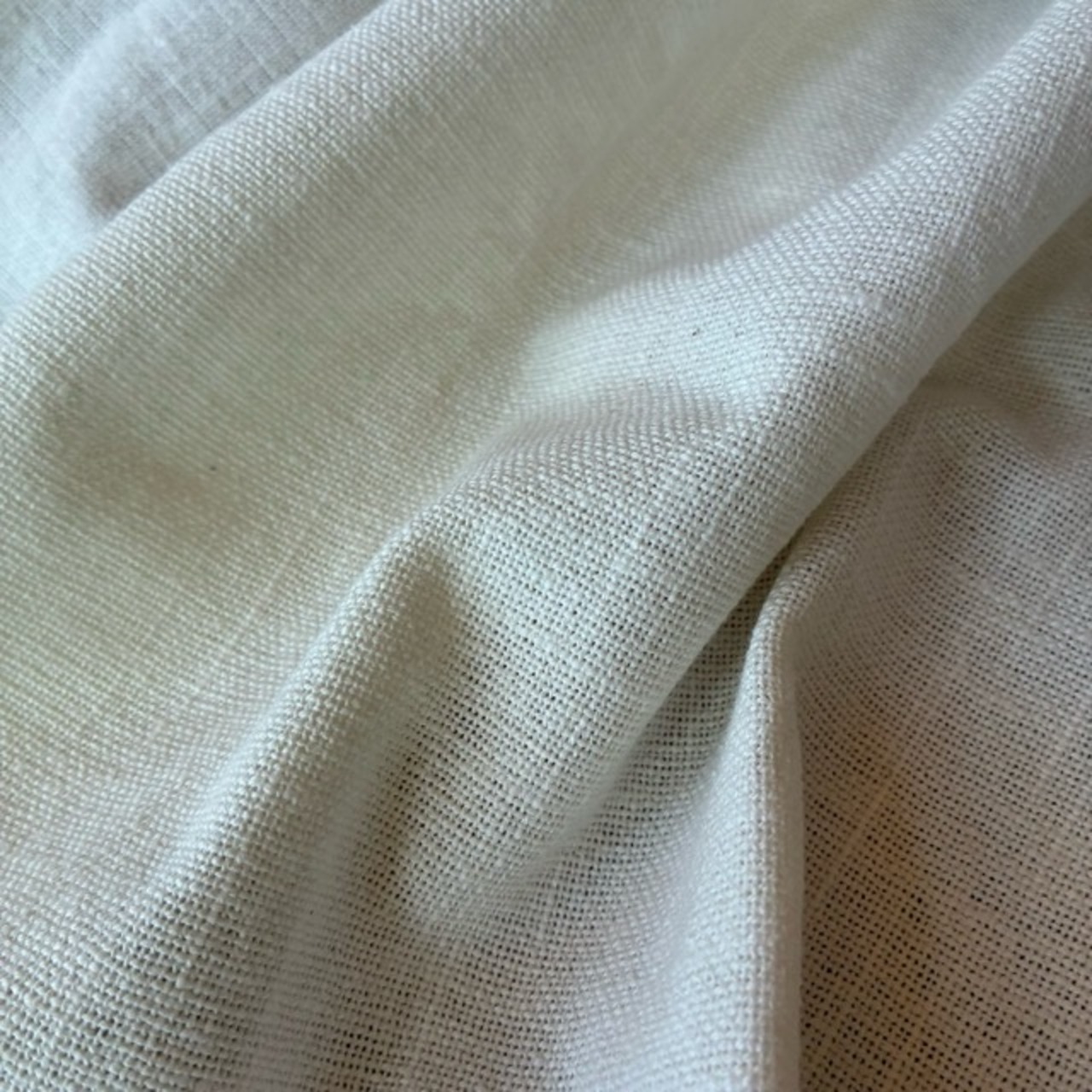 TOPANGA Homefurnishing India Cotton Slub curtain　インド　コットンスラブカーテン　110×100cm　ホワイト　白　綿　ナチュラル　ドレープカーテン　腰高窓　中厚　カーテンポール　暖簾