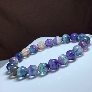 19.透明度高☆美グラデーションフローライト・ブレスレット