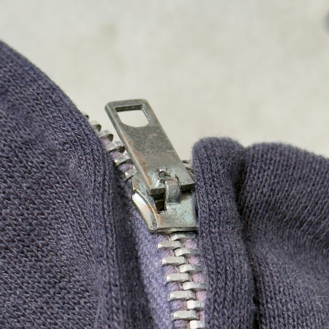 50s~60s Unknown EMAR Zip Vintage Fade Full Zip Sweat Cardigan | PAY ID