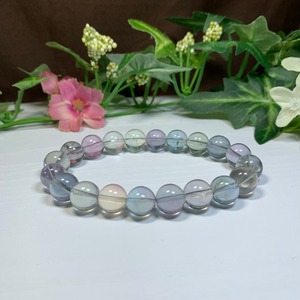 A80.優しい色合い☆フローライト ブレスレット