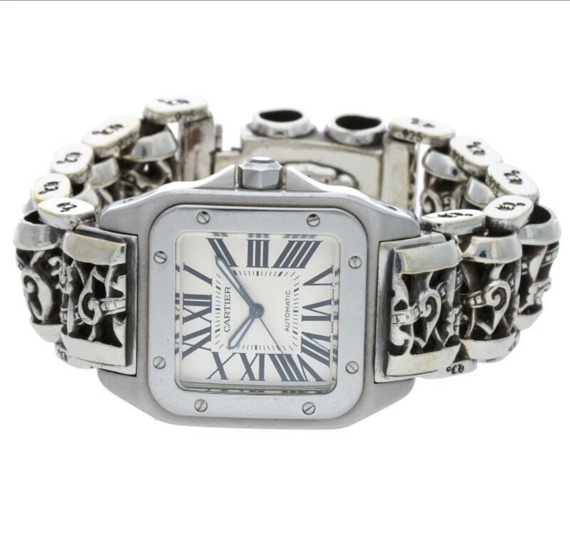 CHROME HEARTS クロムハーツ ×カルティエ Cartier サントス ローラーウォッチバンド 腕時計