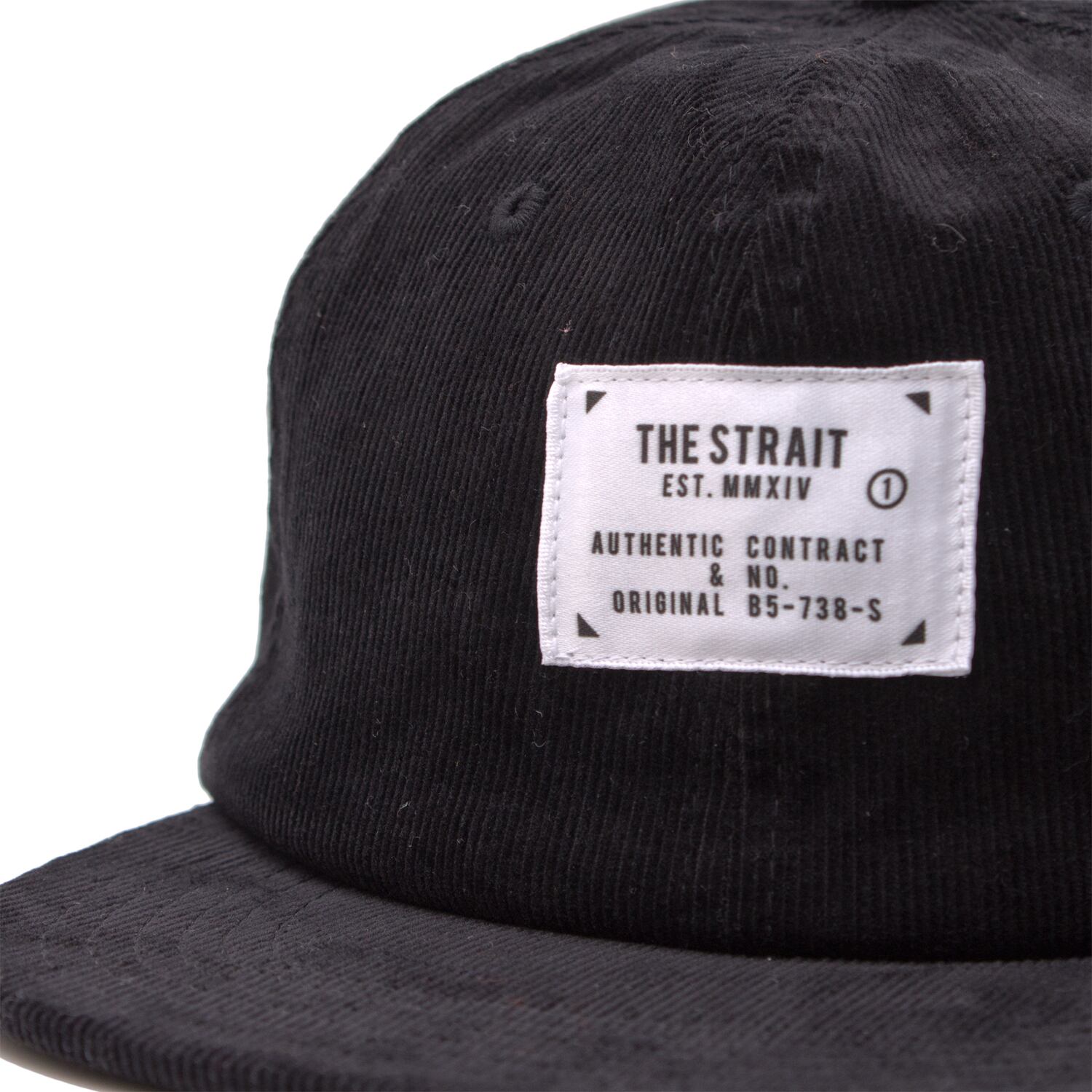 CORDUROY 6PANEL TAG CAP #BLACK